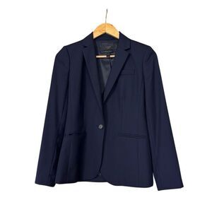 J.Crew 1035 Navy Blue Super 120's Single Button Wool Blazer Size 0